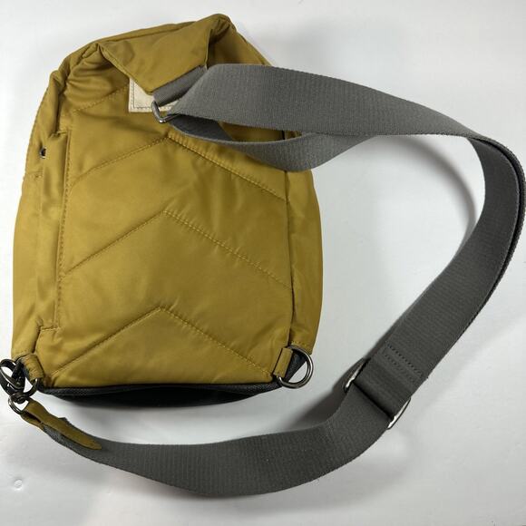 ORI London Sling Bag Mustard WILLESDEN Recycled Nylon Adjustable Casual - Picture 4 of 16